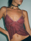 Women’s Cropped V-Neck Wrap Detail Cami Top