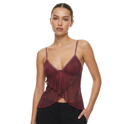 Women’s Cropped V-Neck Wrap Detail Cami Top