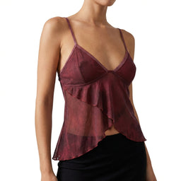 Women’s Cropped V-Neck Wrap Detail Cami Top