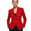 Women’s Double-Breasted Tailored Blazer with Gold Button Detail