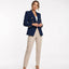 Women’s Double-Breasted Tailored Blazer with Gold Button Detail