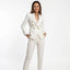Women’s Double-Breasted Tailored Blazer with Gold Button Detail