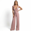 Women’s Elegant Wide-Leg Linen Jumpsuit