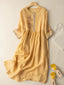 Women’s Embroidered Midi Dress with Relaxed Fit