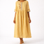 Women’s Embroidered Midi Dress with Relaxed Fit