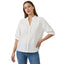 Women’s Embroidered V-Neck Puff Sleeve Blouse