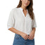 Women’s Embroidered V-Neck Puff Sleeve Blouse