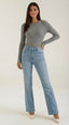 Women’s Fitted Long-Sleeve Crew Neck Top