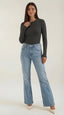 Women’s Fitted Long-Sleeve Crew Neck Top