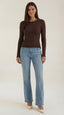 Women’s Fitted Long-Sleeve Crew Neck Top