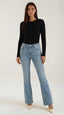 Women’s Fitted Long-Sleeve Crew Neck Top