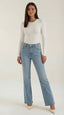 Women’s Fitted Long-Sleeve Crew Neck Top