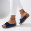 Women’s Floral Detail Slip-On Wedge Sandals