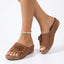 Women’s Floral Detail Slip-On Wedge Sandals