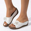 Women’s Floral Detail Slip-On Wedge Sandals