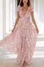 Women’s Floral Ruffle Sleeve High-Low Maxi Dress