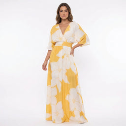 Women’s Floral V-Neck Maxi Dress