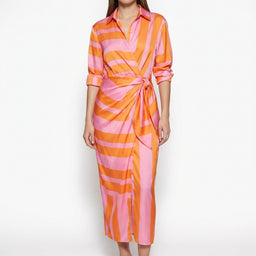 Women’s Flowing Printed Wrap Maxi Dress