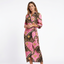 Women’s Flowing Printed Wrap Maxi Dress