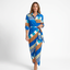 Women’s Flowing Printed Wrap Maxi Dress