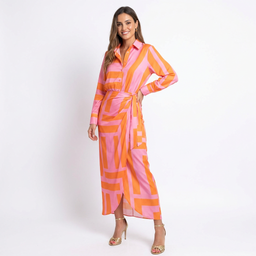 Women’s Flowing Printed Wrap Maxi Dress