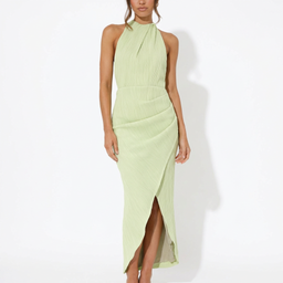 Women’s Halter-Neck Wrap Maxi Dress