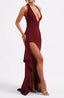 Women’s Halter Neck Slit Maxi Dress