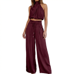 Women’s Halter Neck Wide-Leg Jumpsuit