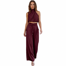 Women’s Halter Neck Wide-Leg Jumpsuit