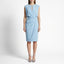 Women’s Keyhole Neckline Draped Midi Cocktail Dress