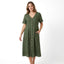 Women’s Linen Button-Front Summer Mini Dress with Relaxed Fit