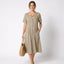 Women’s Linen Button-Front Summer Mini Dress with Relaxed Fit
