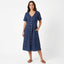 Women’s Linen Button-Front Summer Mini Dress with Relaxed Fit