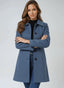Women’s Long-Sleeve Winter Coat with Button Closure