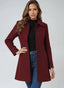 Women’s Long-Sleeve Winter Coat with Button Closure