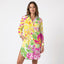 Women’s Long Button-Front Shirt Dress with Collar
