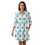 Women’s Long Button-Front Shirt Dress with Collar