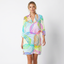 Women’s Long Button-Front Shirt Dress with Collar