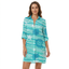 Women’s Long Button-Front Shirt Dress with Collar