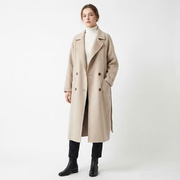 Women’s Long Button-Front Winter Coat