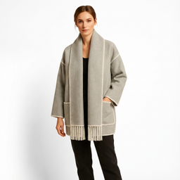 Women’s Long Open-Front Winter Coat