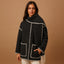 Women’s Long Open-Front Winter Coat