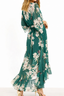 Women’s Long Sleeve Floral Wrap Midi Dress