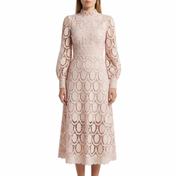 Women’s Long Sleeve Lace Midi Dress