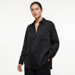 Women’s Long Sleeve Relaxed Fit Button Blouse