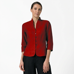 Women’s Long Sleeve Stand Collar Button Blouse