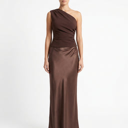 Women’s One-Shoulder Fitted Maxi Dress