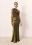 Women’s One-Shoulder Fitted Maxi Dress