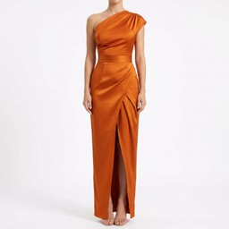 Women’s One-Shoulder Maxi Dress with Asymmetric Hem