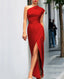 Women’s One-Shoulder Maxi Dress with Asymmetric Hem